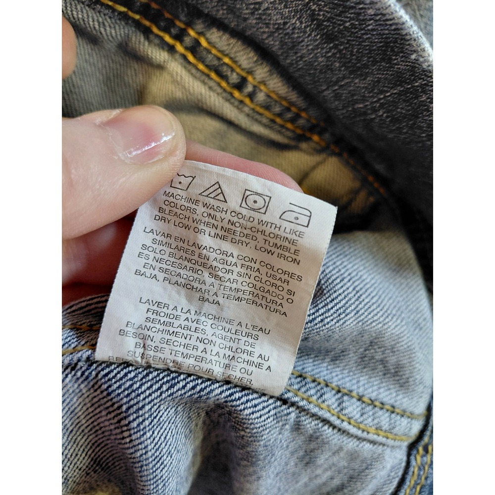 Lee Denim Jacket Blue Jean Button Front Classic Fit Women Size M - Picture 7 of 8
